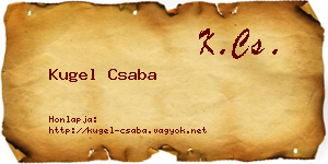Kugel Csaba névjegykártya